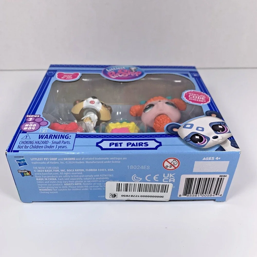 Littlest Pet Shop G7 Series 2 Pet Pairs #88 Husky #89 Poodle 